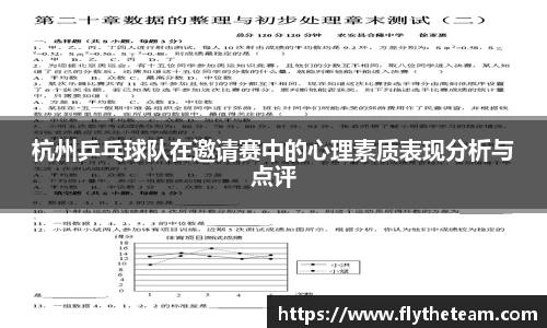 杭州乒乓球队在邀请赛中的心理素质表现分析与点评